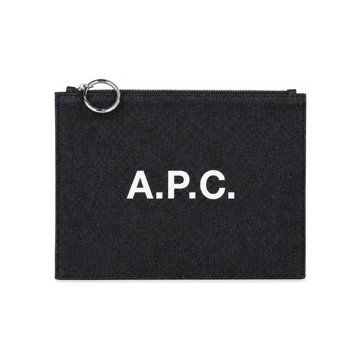 A.P.C. Indigo Tokyo Logo Clutch Bag COHDP H63610 IAI
