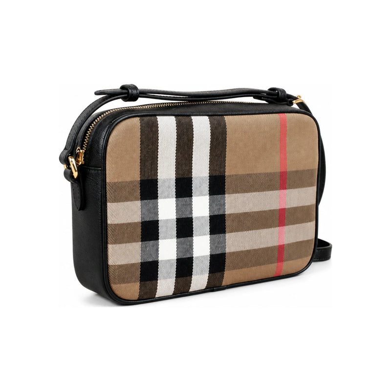 BURBERRY House Check Leather Camera Crossbody Bag 80840271
