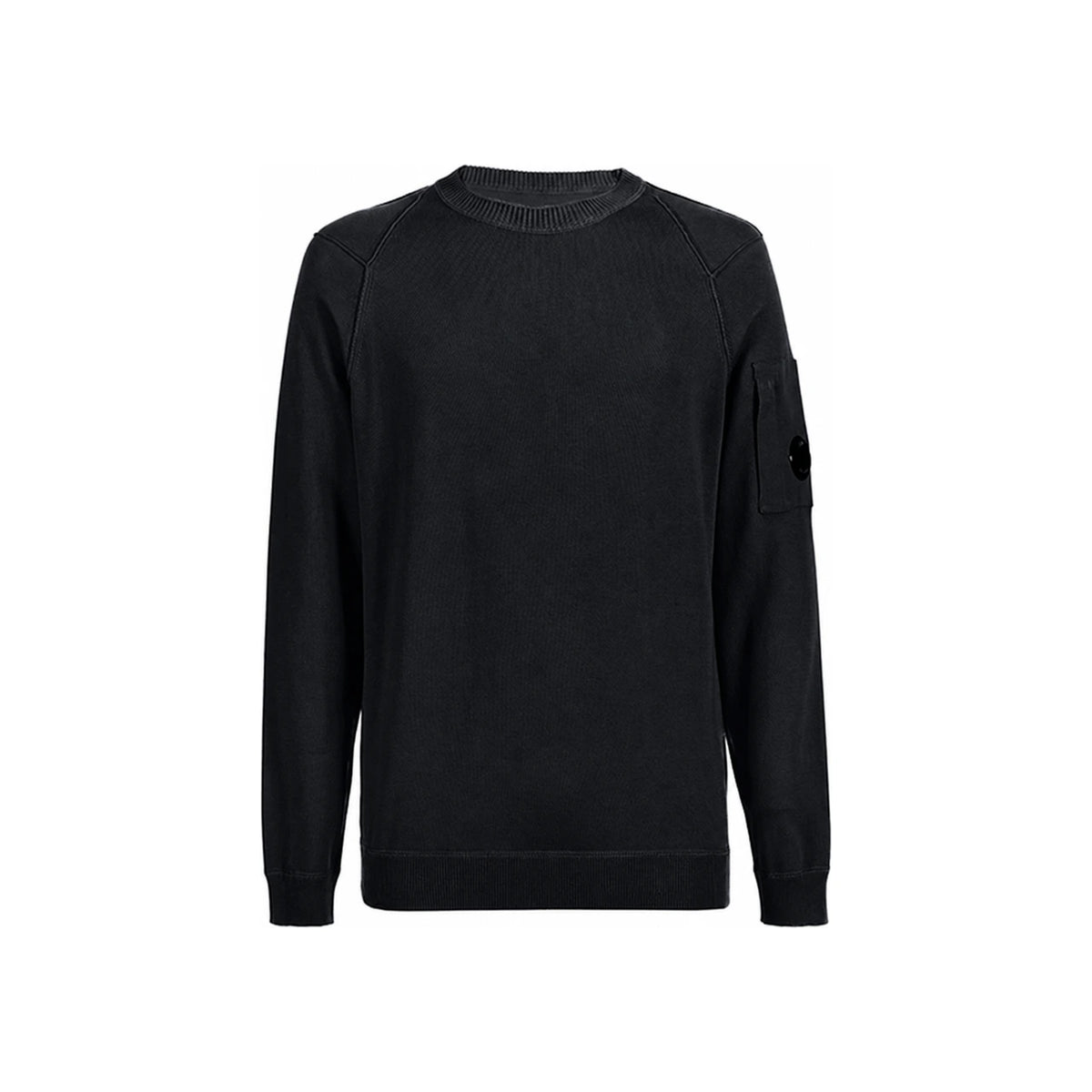 CP Company Lightweight Knit Sweater Black Men’s Round Neck