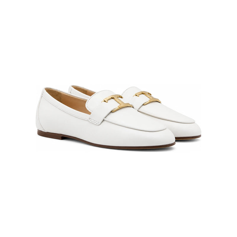 Tods Gold T Logo Leather Loafers XXW79A0GG90 NF5 B999