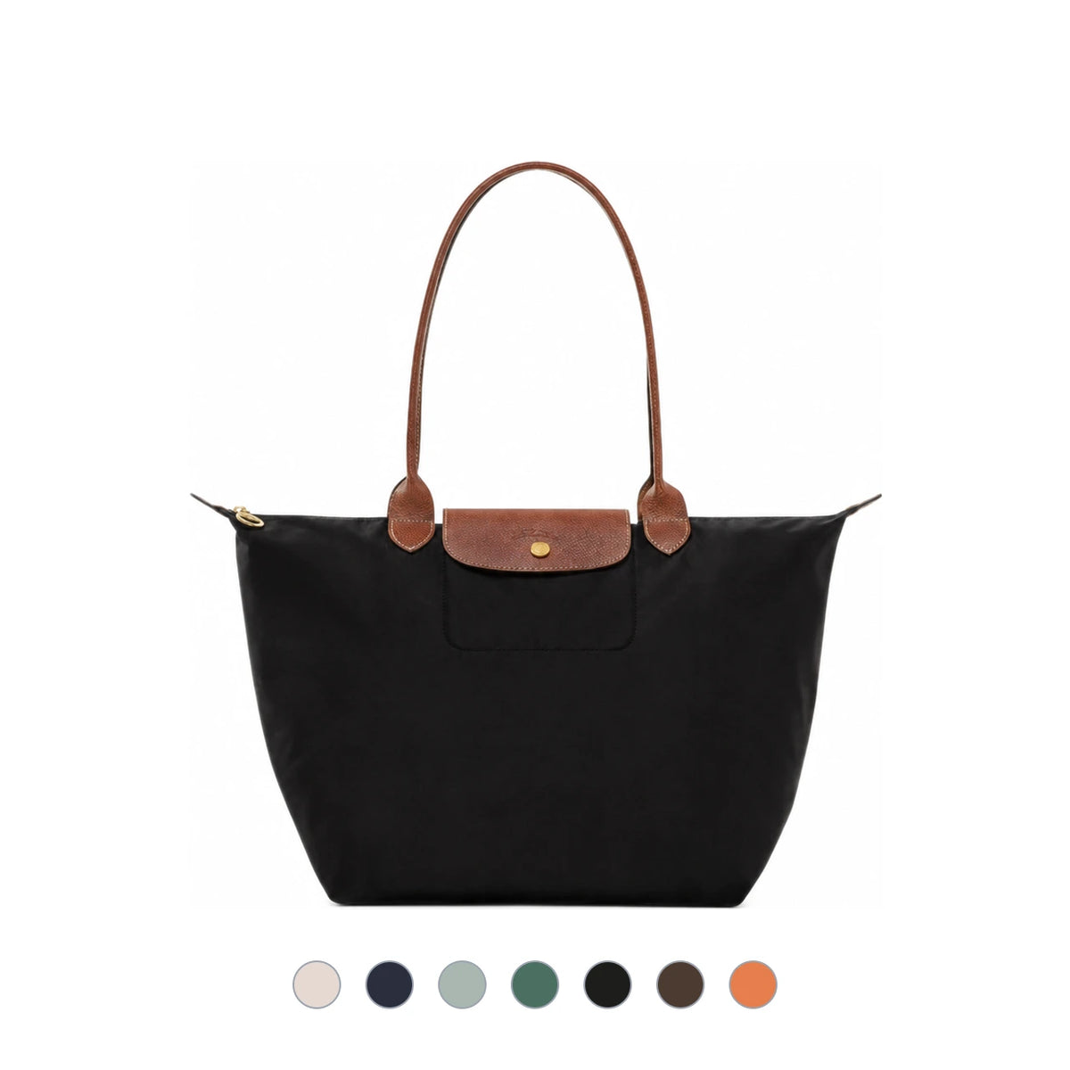 Longchamp Leather Tote Bag Black