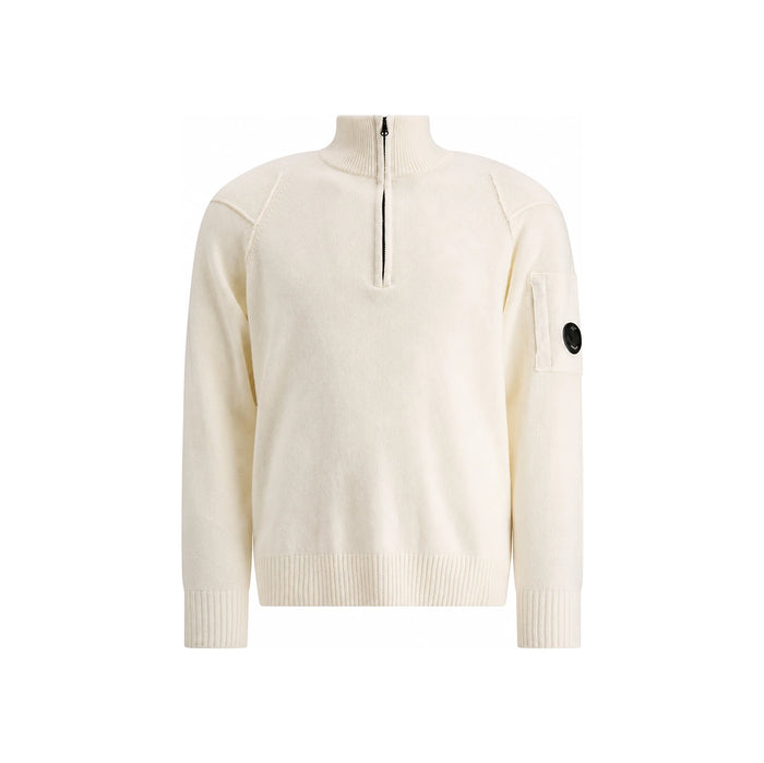 CP Company Lambswool GRS Polo Collar Half Zip Knit Sweater Men’s