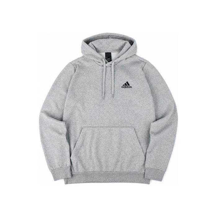 Adidas Gray Fleece Hoodie Unisex Pullover Sweatshirt AD HD2