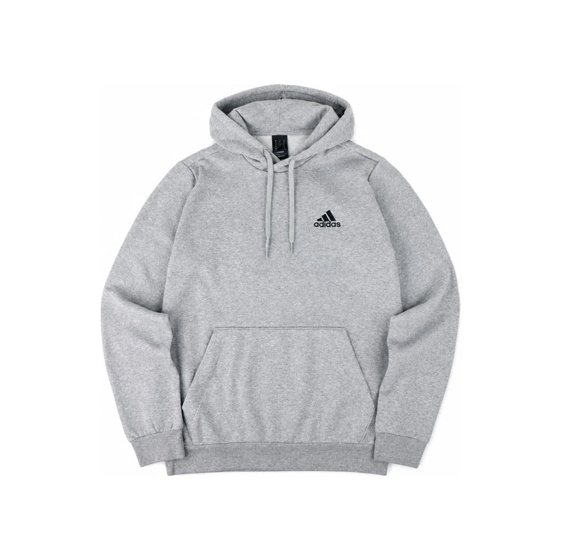 Adidas Gray Fleece Hoodie Unisex Pullover Sweatshirt AD HD2