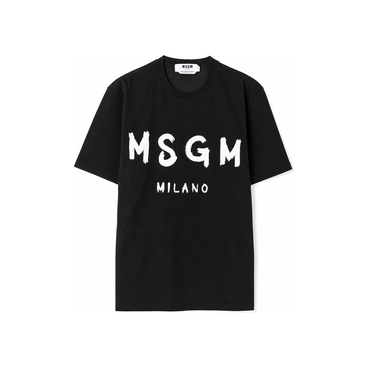 MSGM Black Short Sleeve T-Shirt Men's 2840MM97
