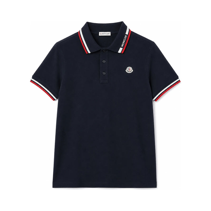 Moncler Women’s Logo Patch Polo T-Shirt Navy