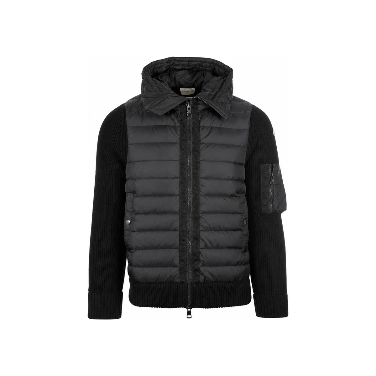 Moncler Black Padded Zip-Up Cardigan Down Jacket