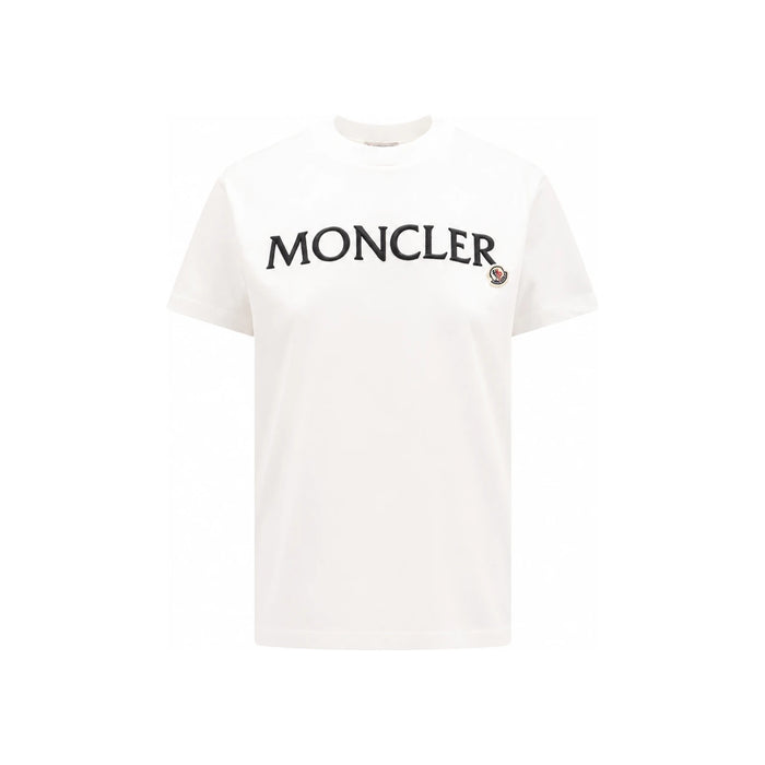 Moncler Logo Patch T-Shirt White 8C000 11 89AIJ 033