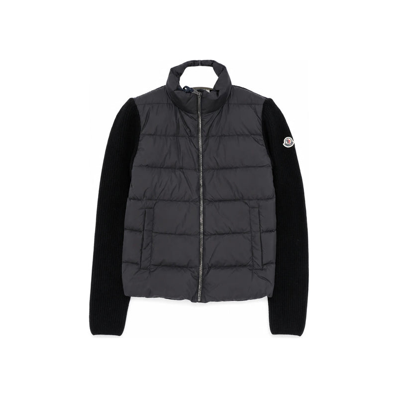 Moncler Kids Women Logo Knit Down Jacket 9B000 04 M1241 999