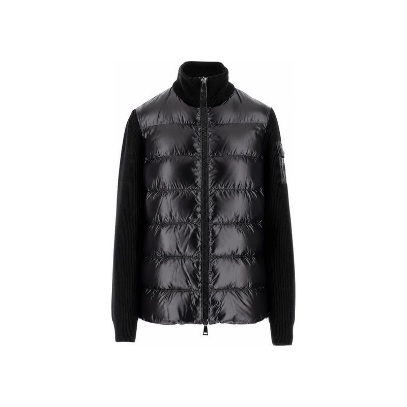 Moncler Women’s Wool-Blend Down Cardigan Jacket Black