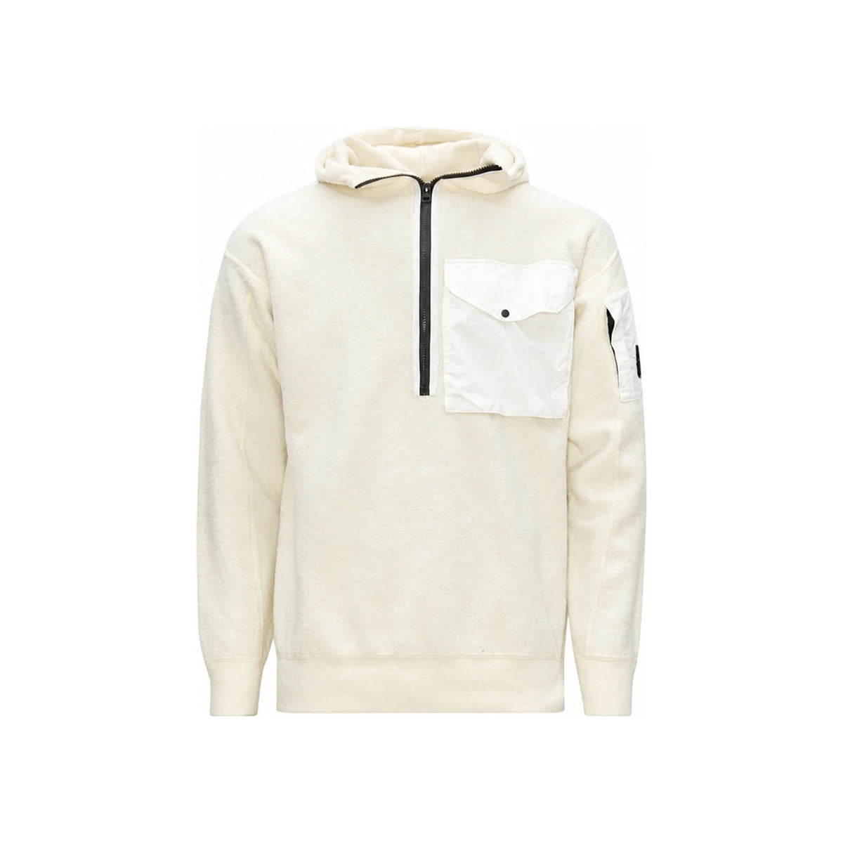 CP Company Lens Wool Knit Half Zip Hoodie