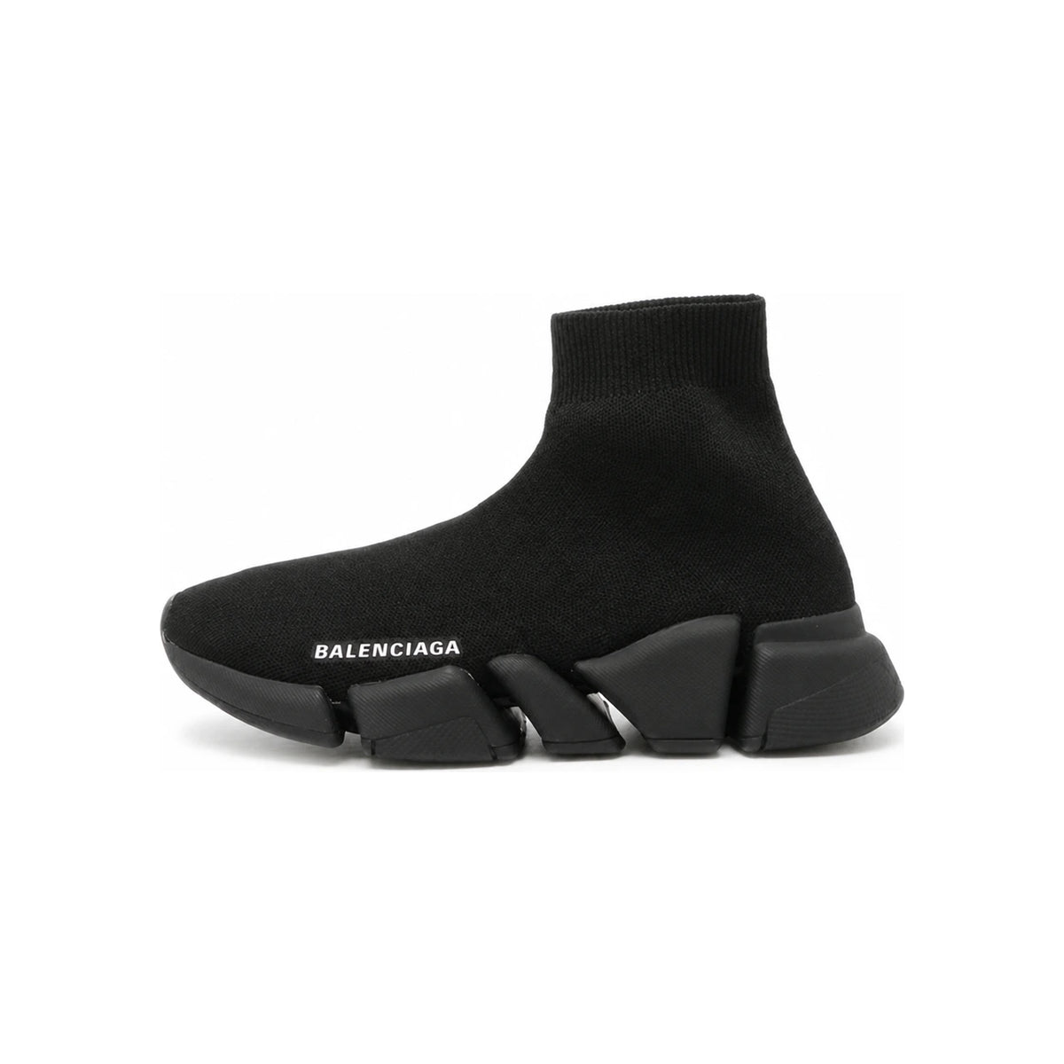 BALENCIAGA Speed 20 Knit Low-Top Sneakers Black/White