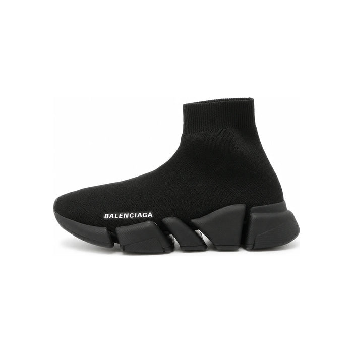 BALENCIAGA Speed 20 Knit Low-Top Sneakers Black/White