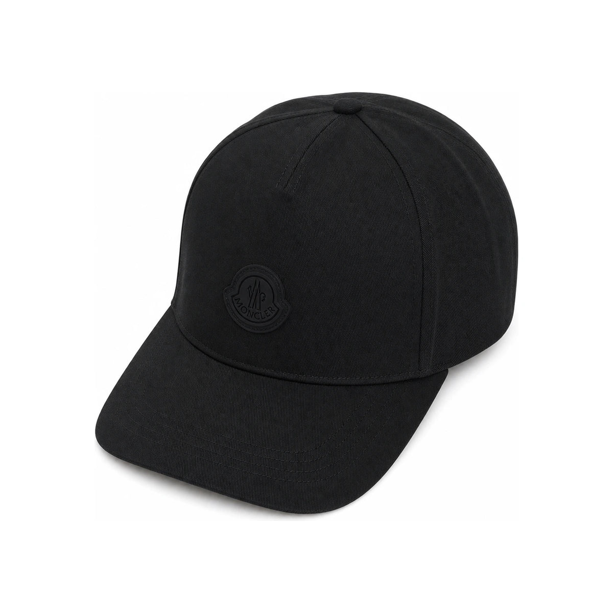 Moncler Logo Patch Baseball Cap Black