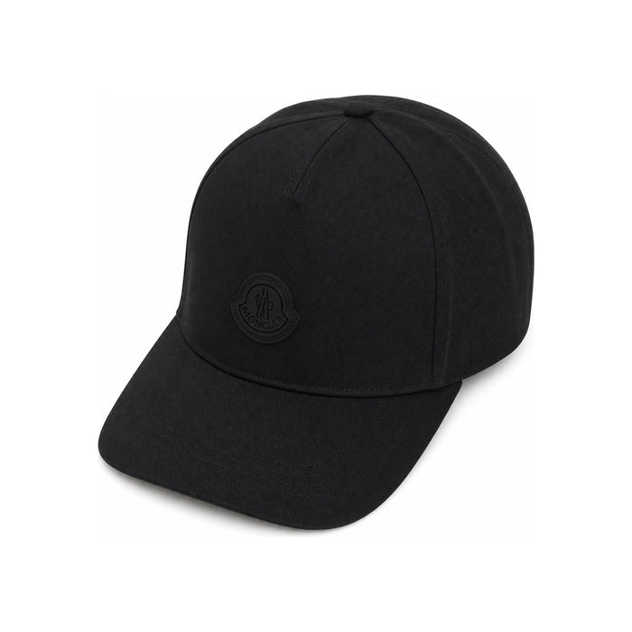 Moncler Logo Patch Baseball Cap Black