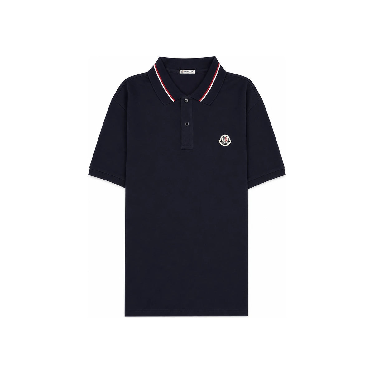 Moncler Navy Logo Patch Polo Shirt for Men 8A00021 89A16 77X
