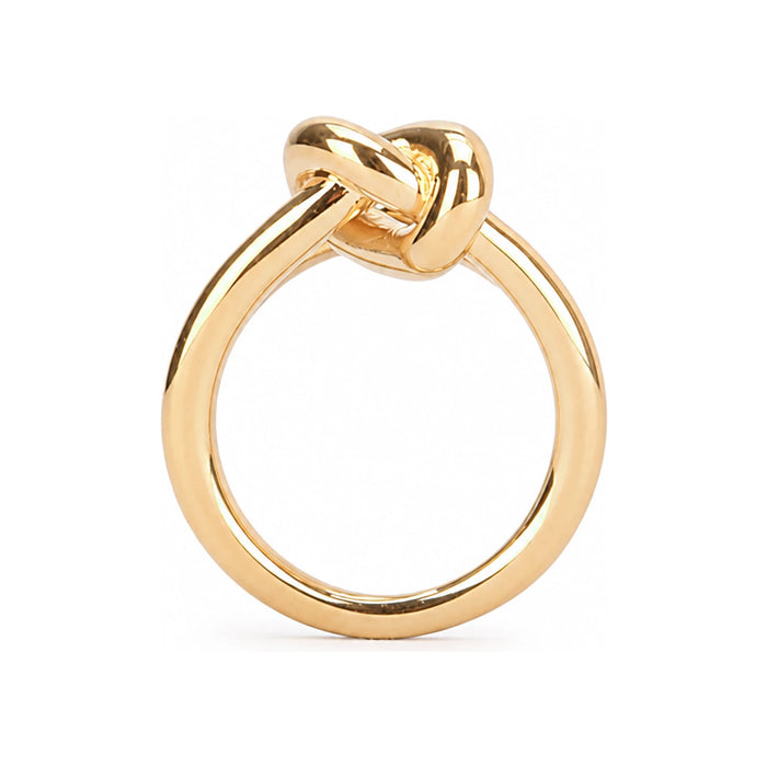 CELINE Note Double Ring Gold-Finish Brass Jewelry 461FW6BRA 35OR