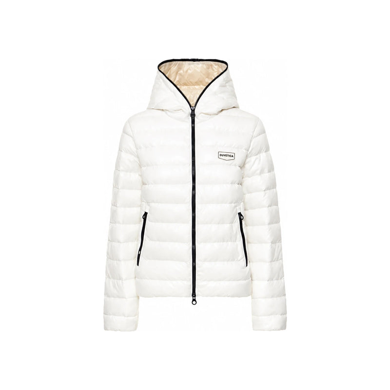 Duvetica TRIZIA Hooded Puffer Jacket White Down Coat