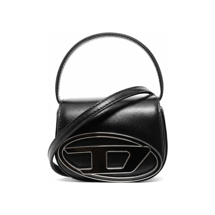 DIESEL Black Leather 1DR XS Crossbody Shoulder Bag for Women