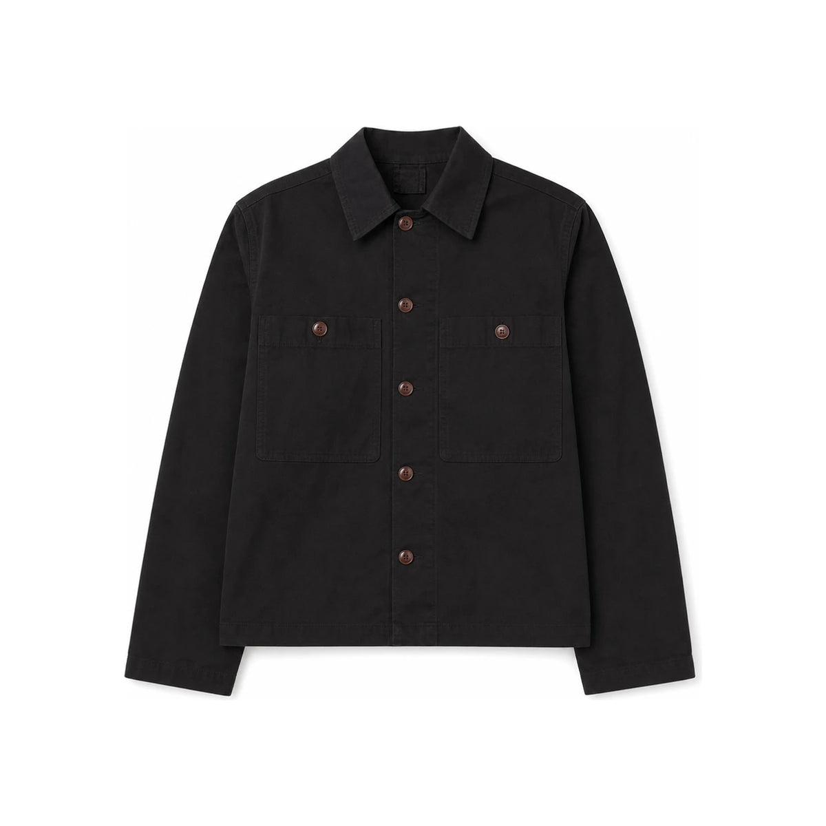 Lemaire Men's Military Long Sleeve Overshirt OW1009 LF1005 BK999