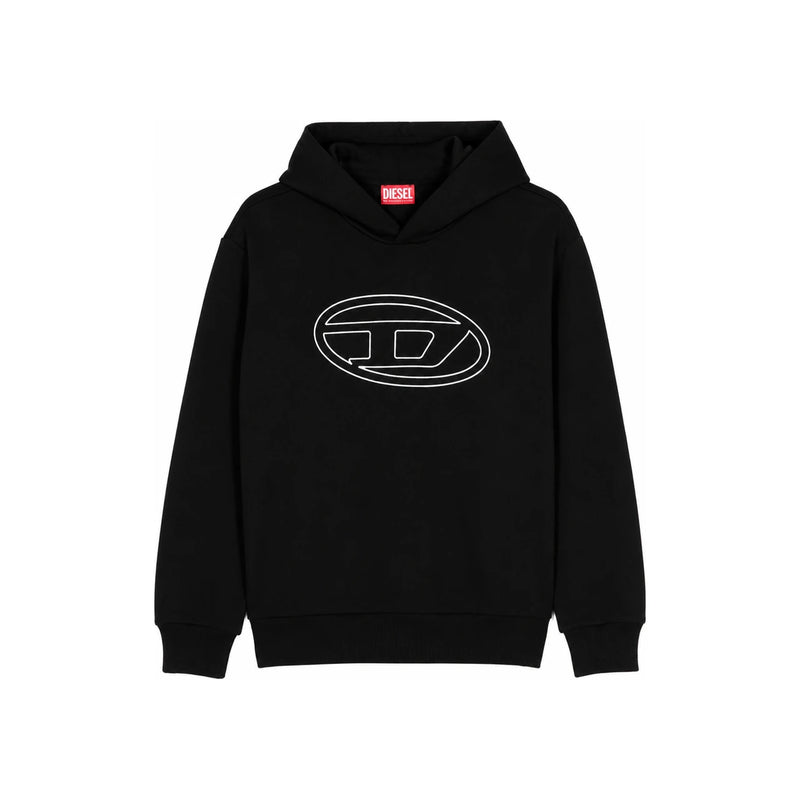 DIESEL Women’s Signature Hoodie Pullover Sweatshirt 24FW Kids J02017 0IEAX K900