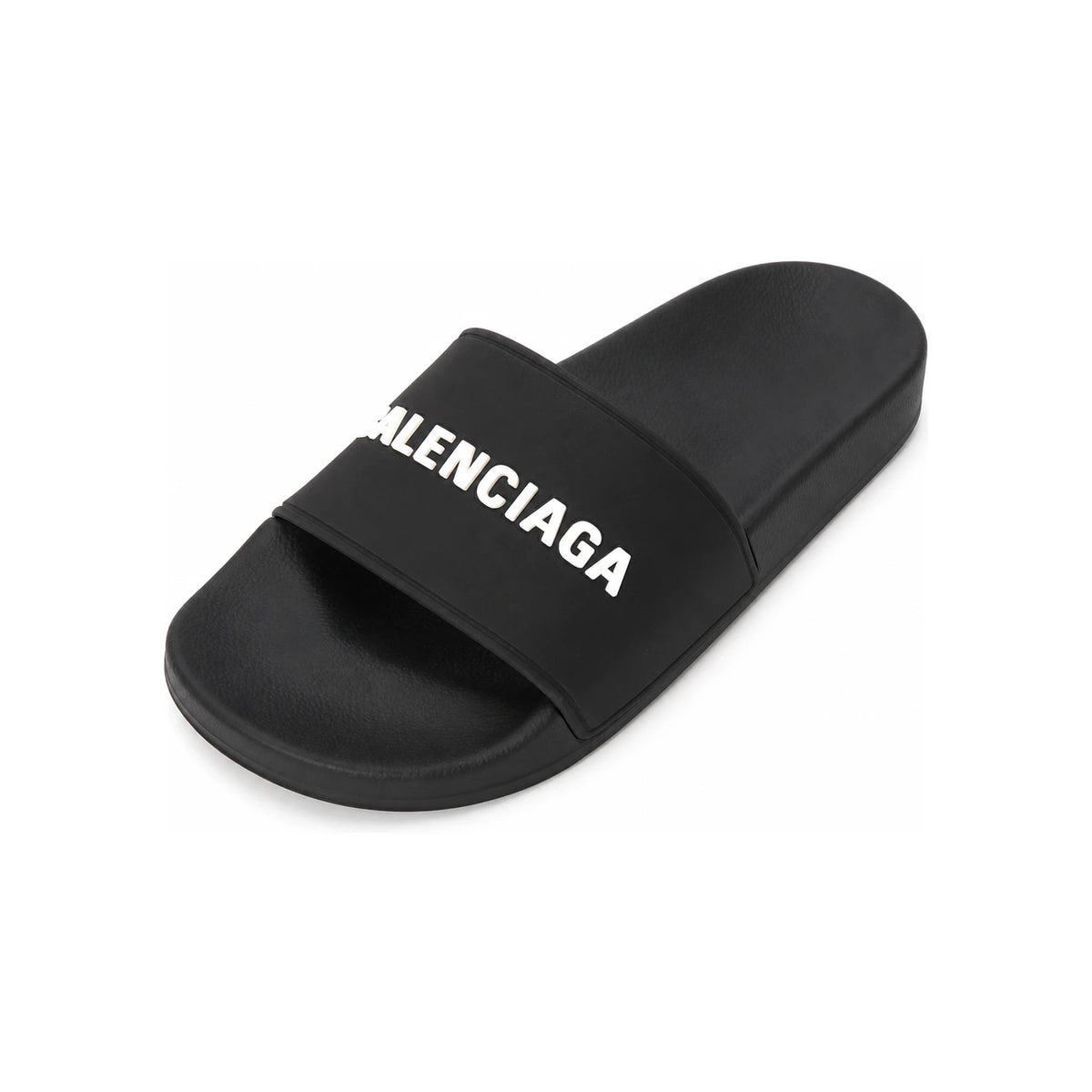 BALENCIAGA Logo Black Slide Sandals