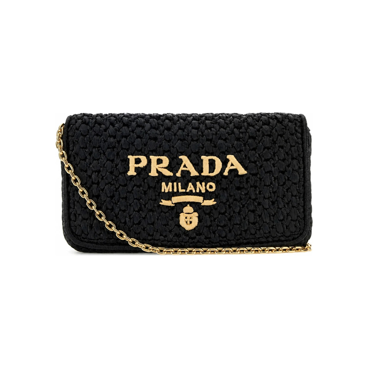 PRADA Leather Shoulder Bag Black