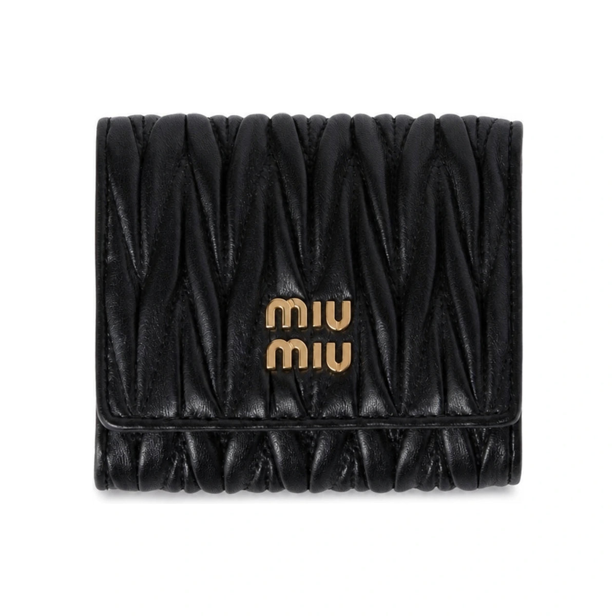 Miu Miu Nappa Leather Black Compact Wallet