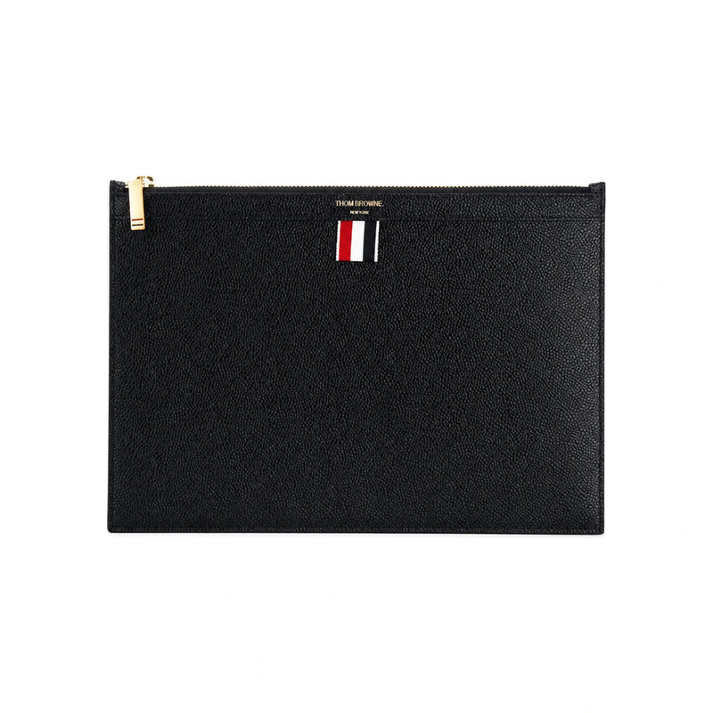 THOM BROWNE Pebble Grain Small Leather Men’s Clutch Bag