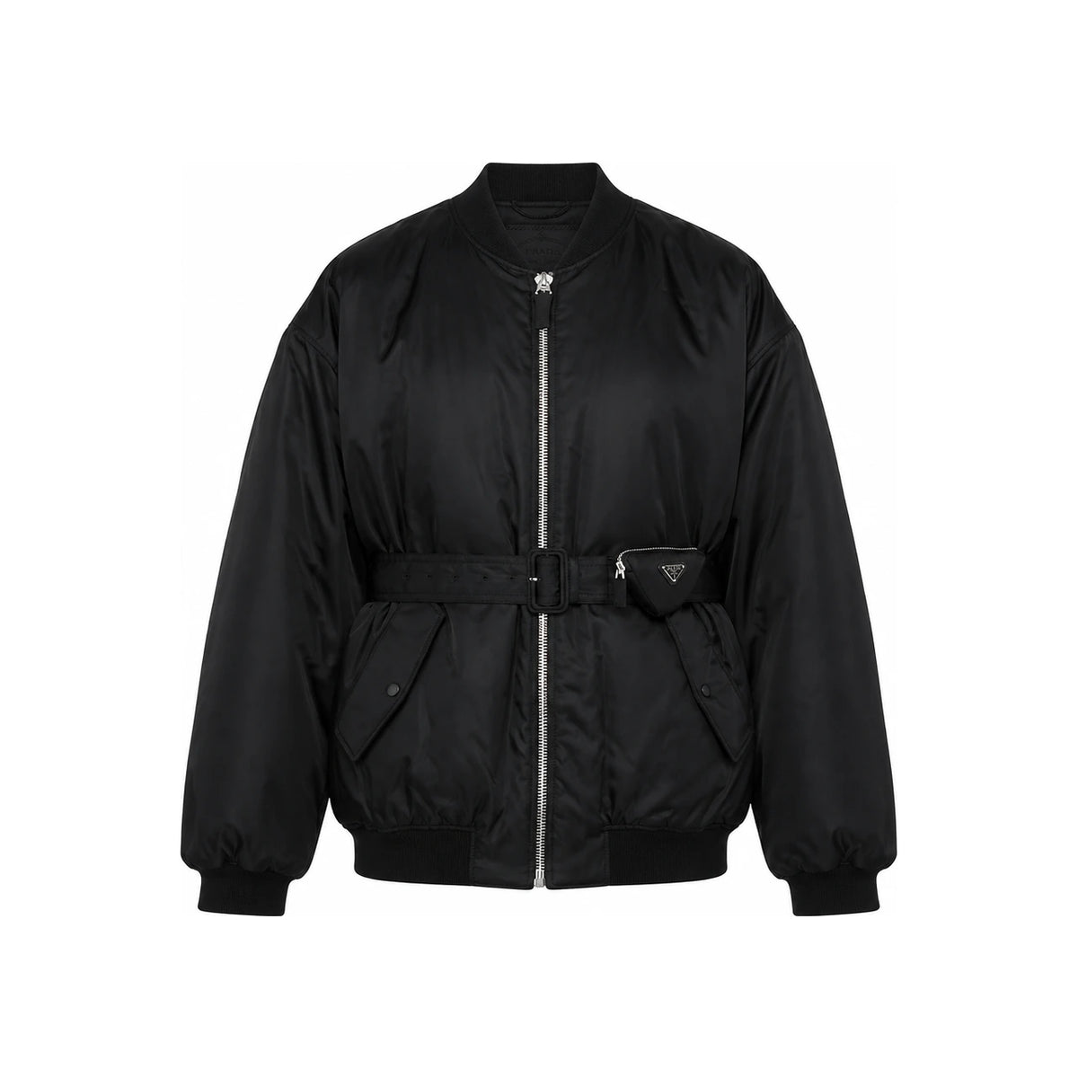 PRADA Re-Nylon Belted Bomber Jacket Black Men’s