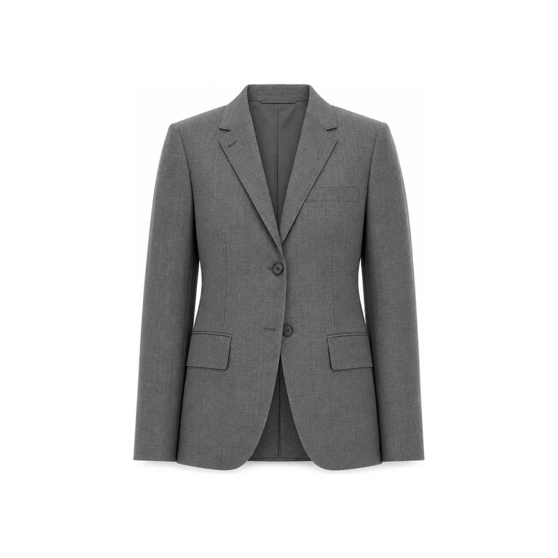 THOM BROWNE Classic Twill Sport Coat Jacket Gray Women