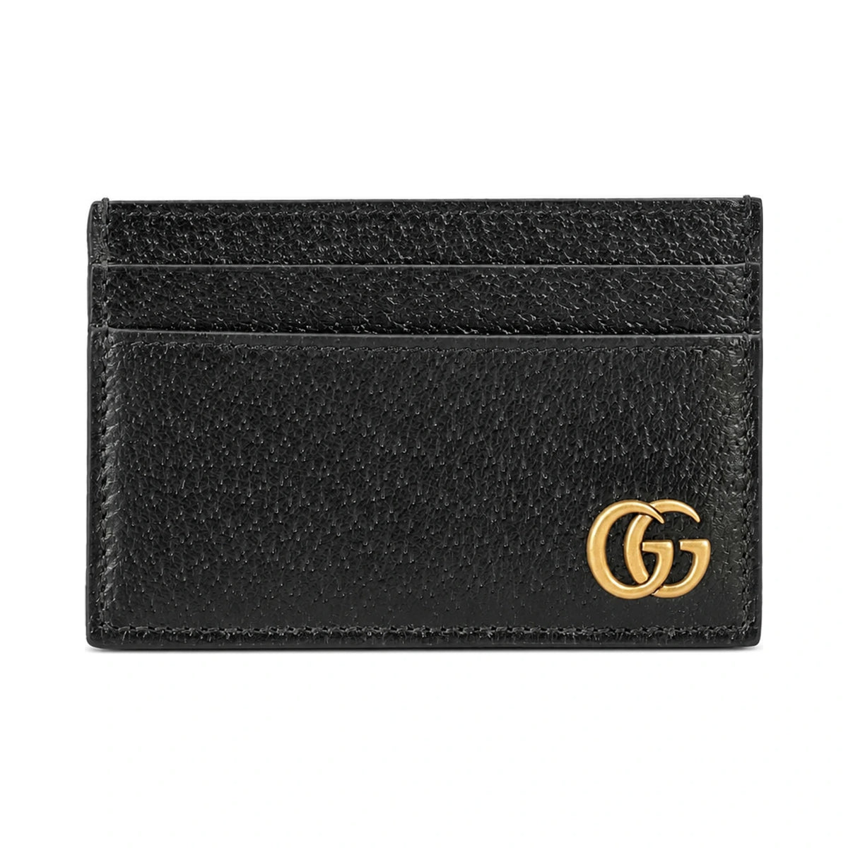 GUCCI GG Marmont Black Leather Card Holder