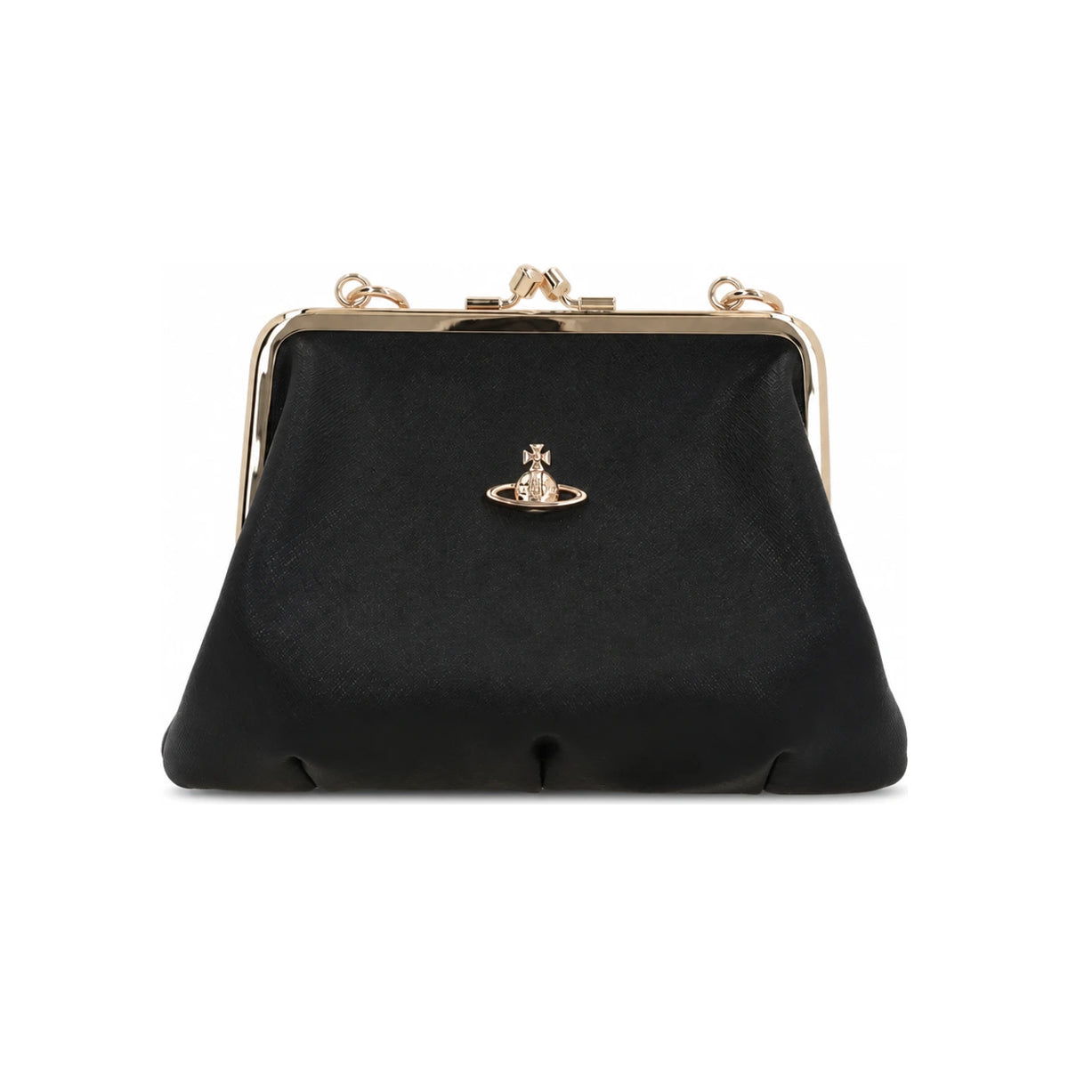 Vivienne Westwood Granny Frame Pearls Black Tote Bag