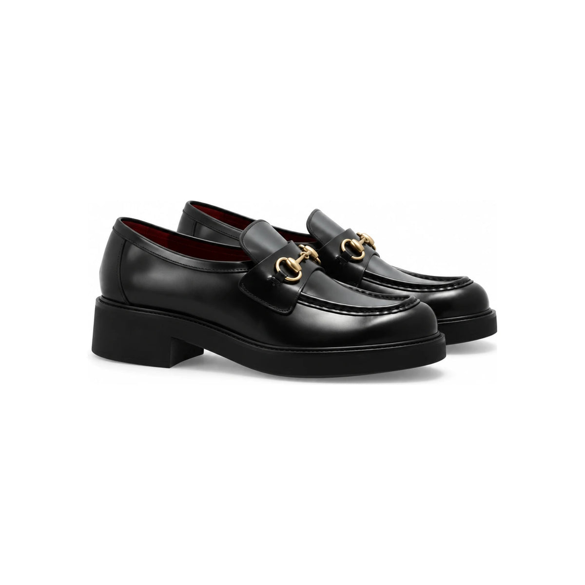 GUCCI Black Leather Loafers