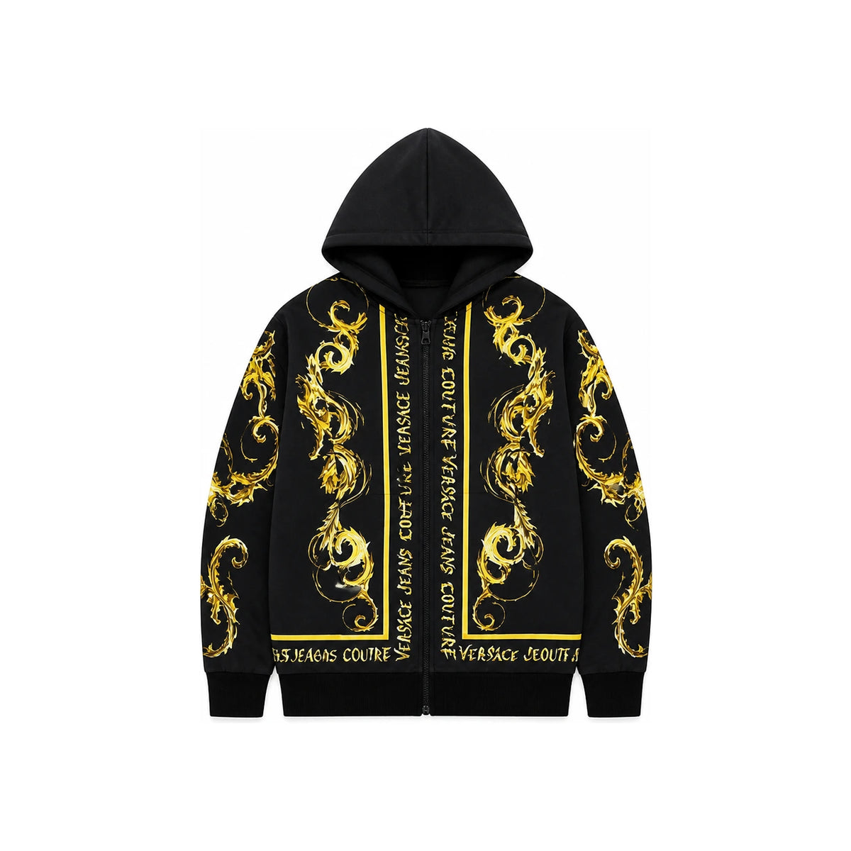 Versace Couture Logo Print Hooded Sweatshirt for Men 77GAI3ZC FS164 G89