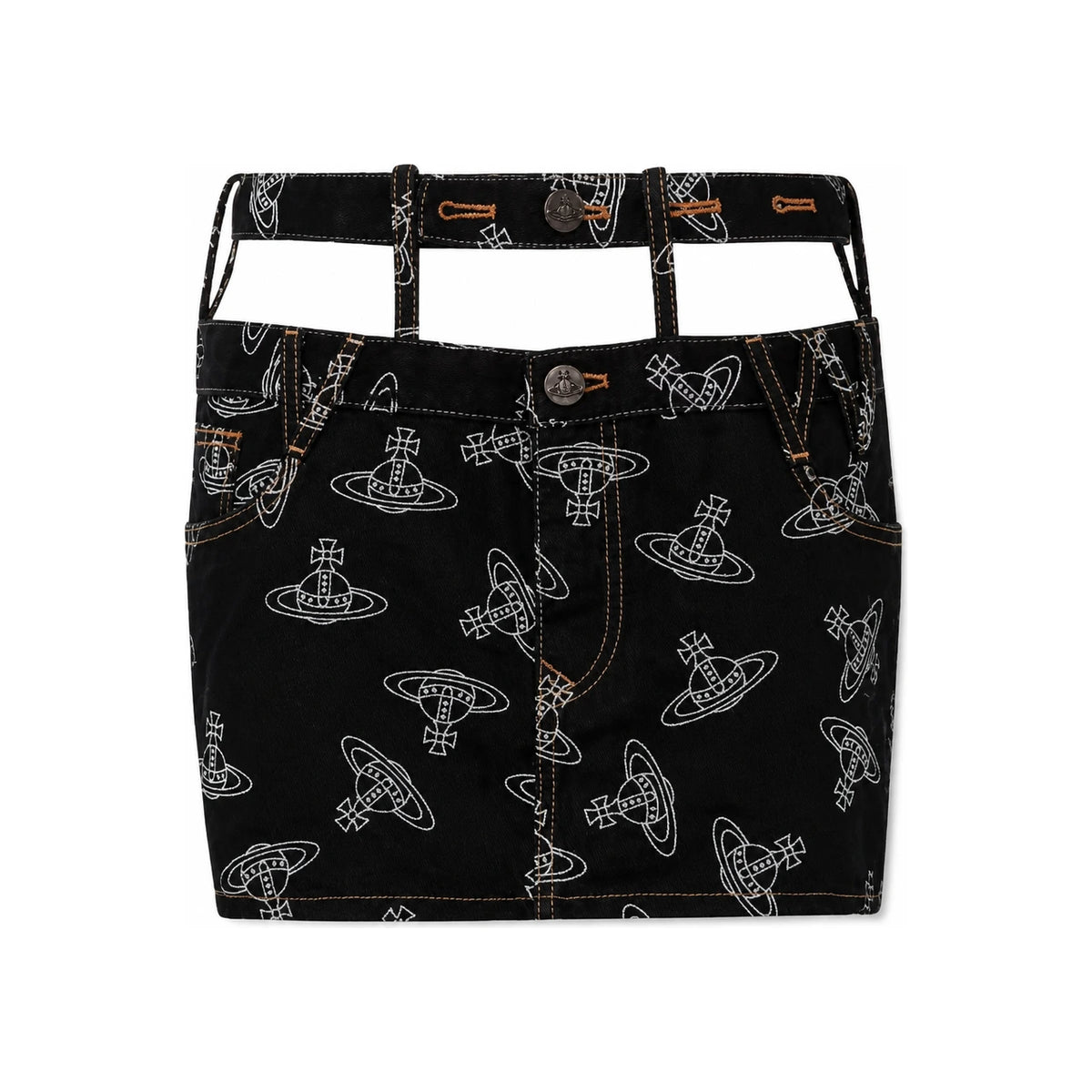Vivienne Westwood Double Waistband FOAM Midi Skirt Black