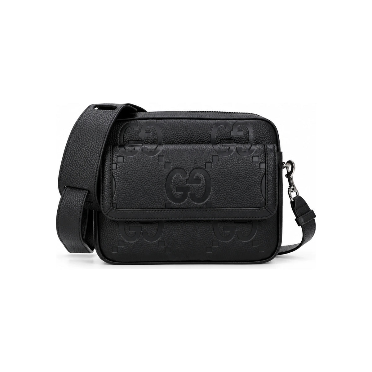GUCCI Black Leather Shoulder Crossbody Bag