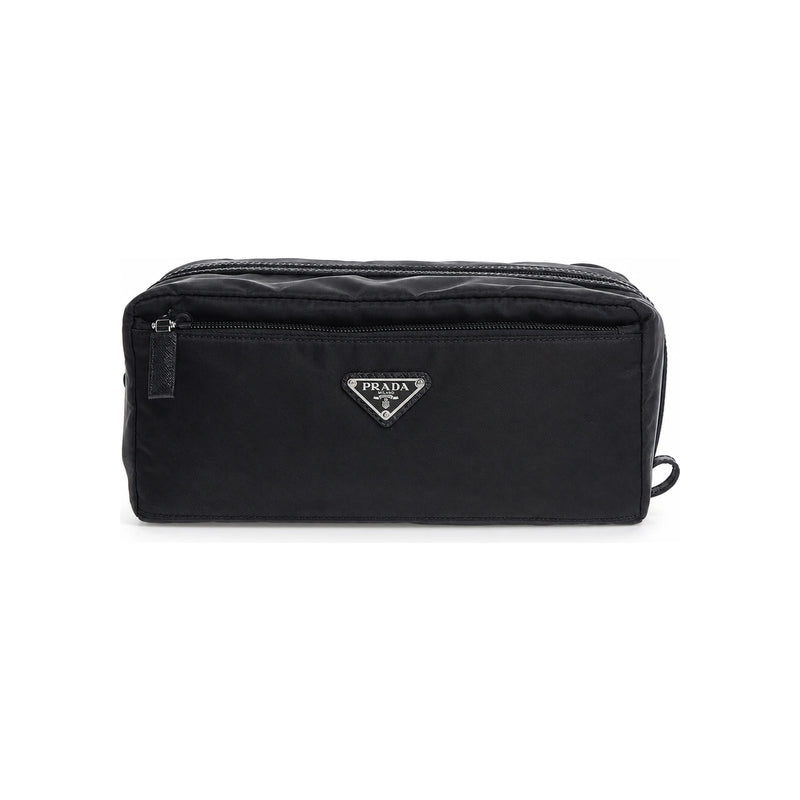 PRADA Re-Nylon Triangle Logo Clutch Bag 2NA029 2DMH F0002