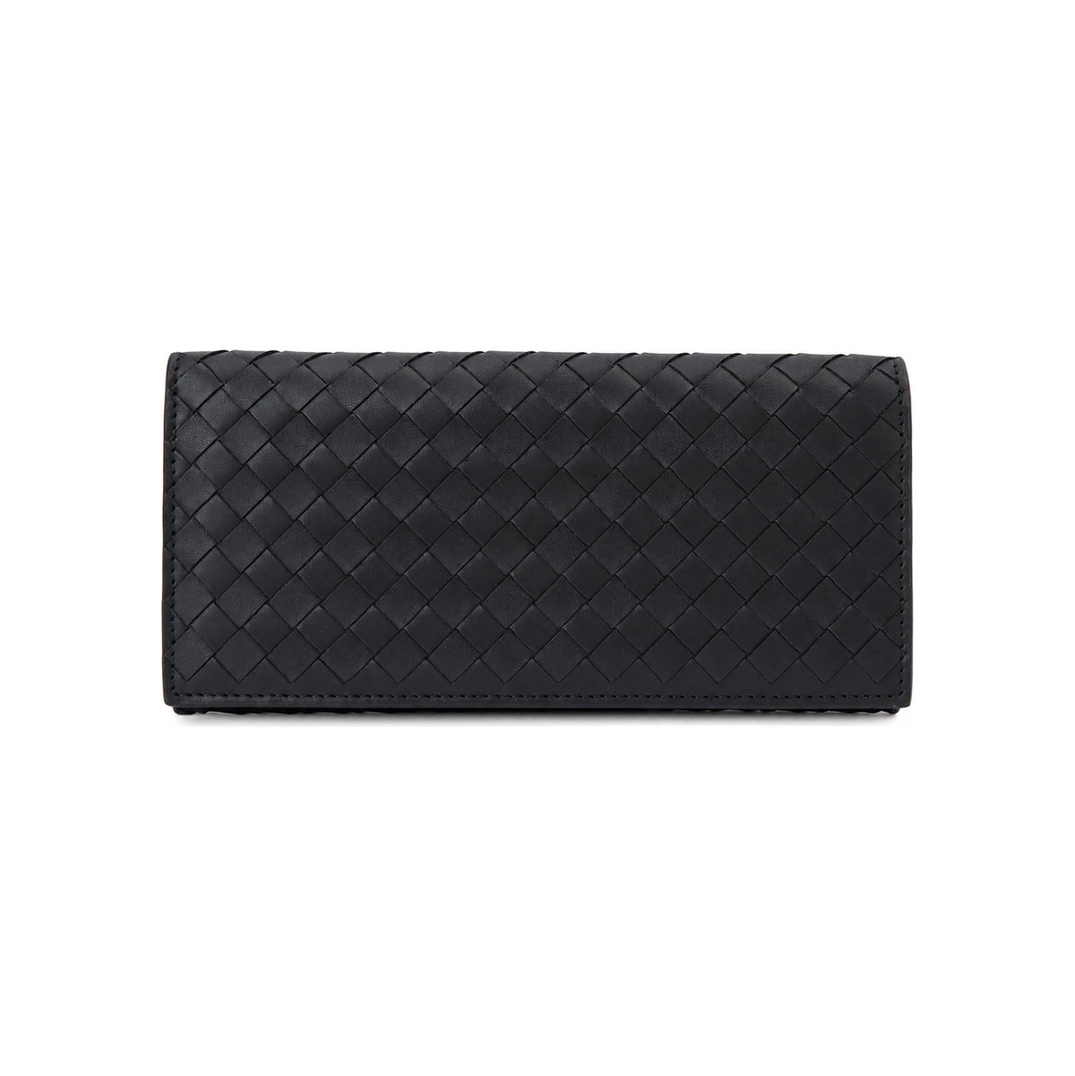 Bottega Veneta Intrecciato Classic Black Long Wallet