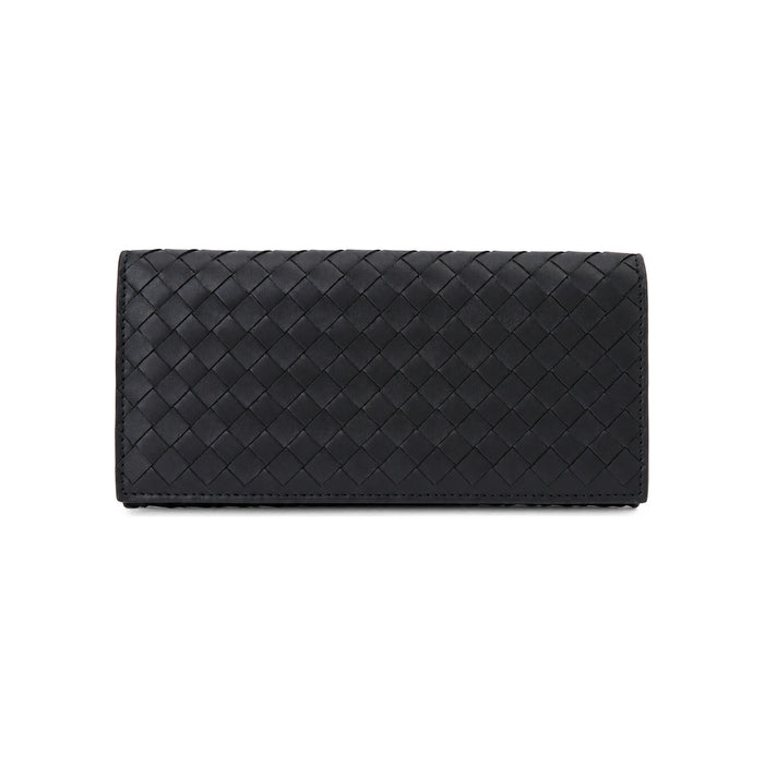 Bottega Veneta Intrecciato Classic Black Long Wallet