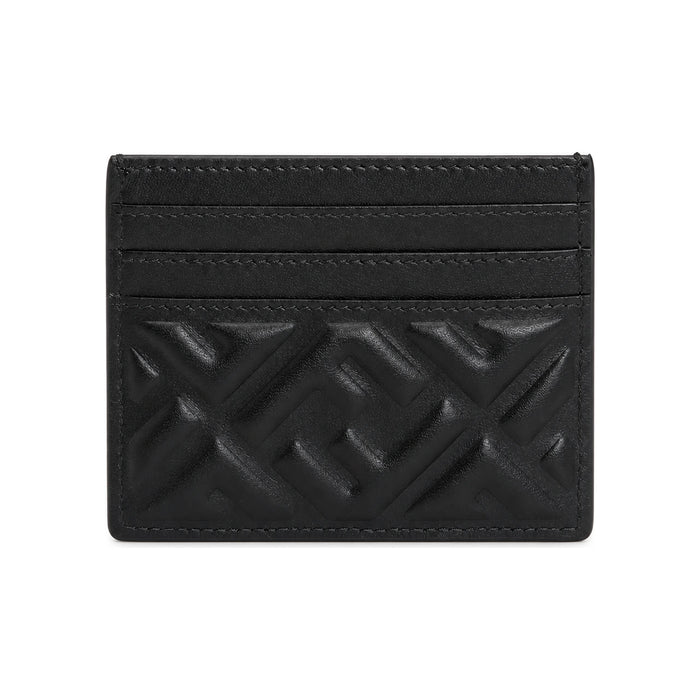 FENDI Baguette Leather Card Case Wallet