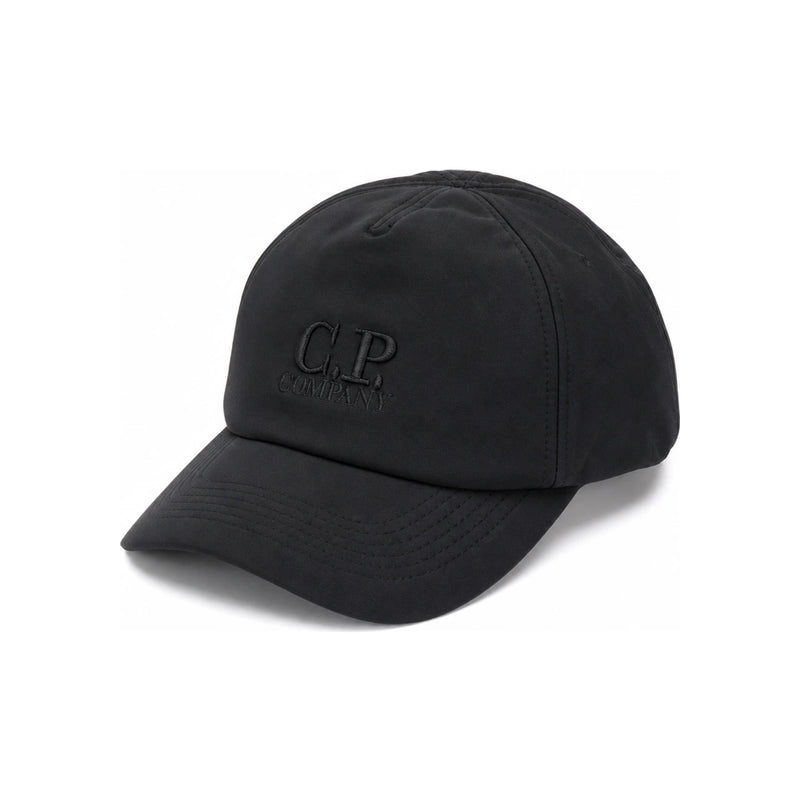 CP Company Signature Logo Embroidered Black Cap