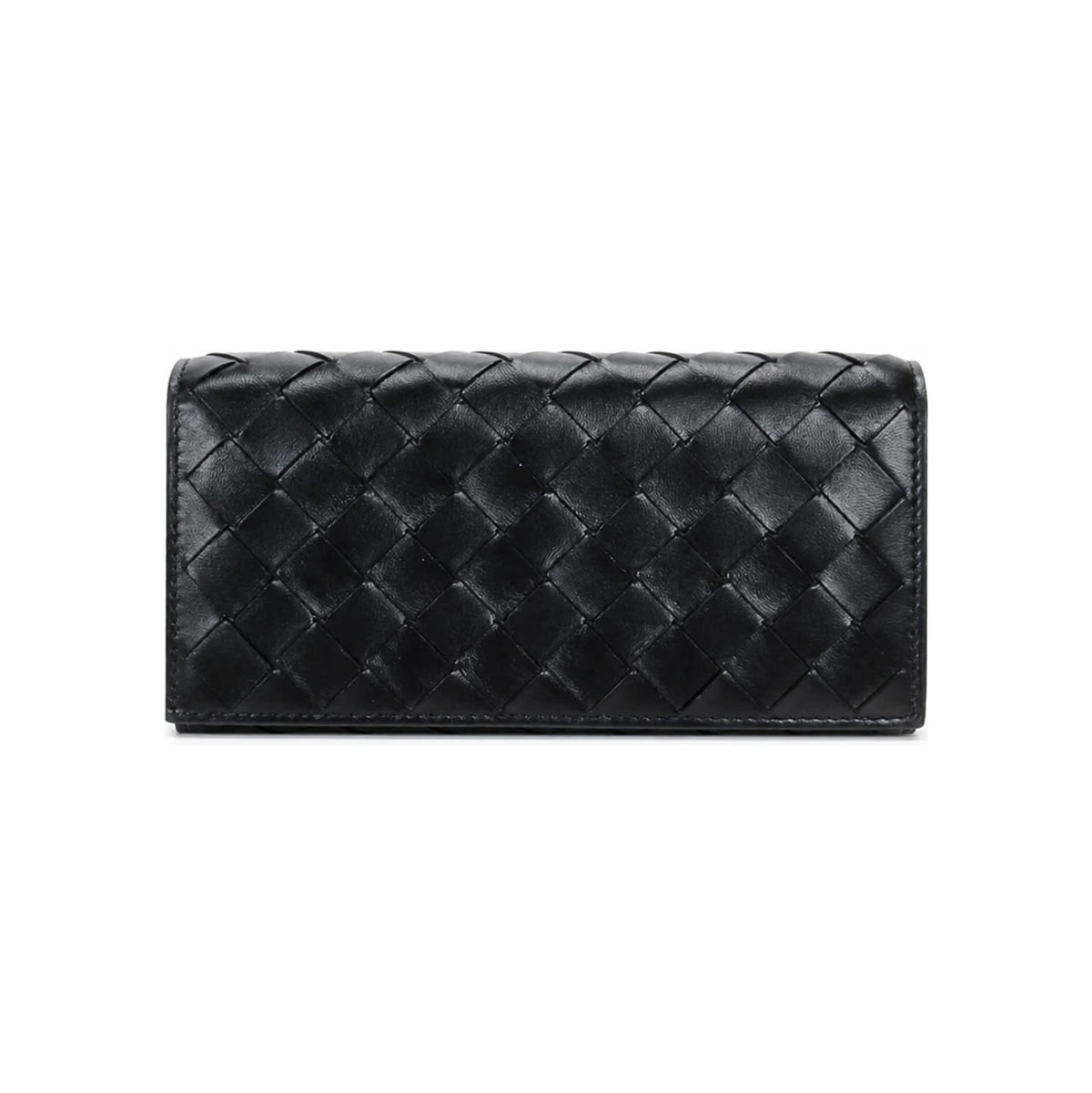 Bottega Veneta Intrecciato Leather Long Wallet Brown