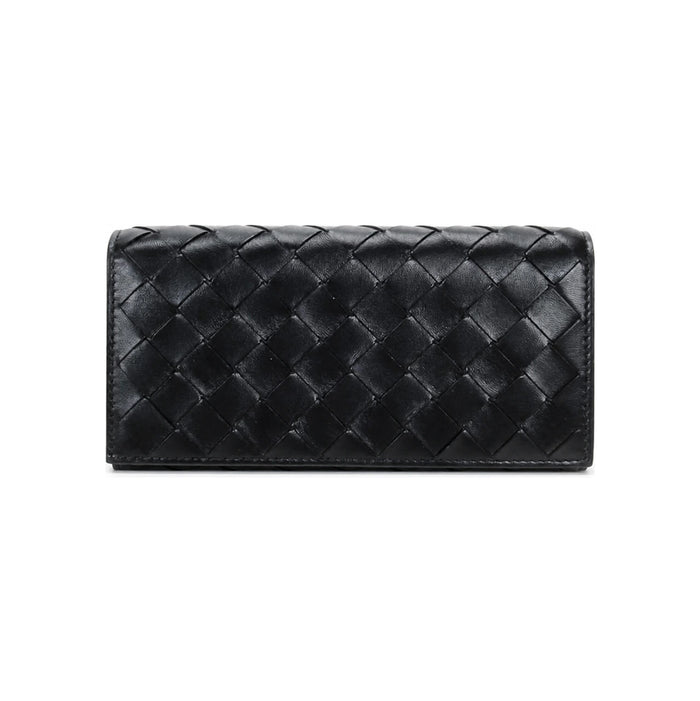 Bottega Veneta Intrecciato Leather Long Wallet Brown