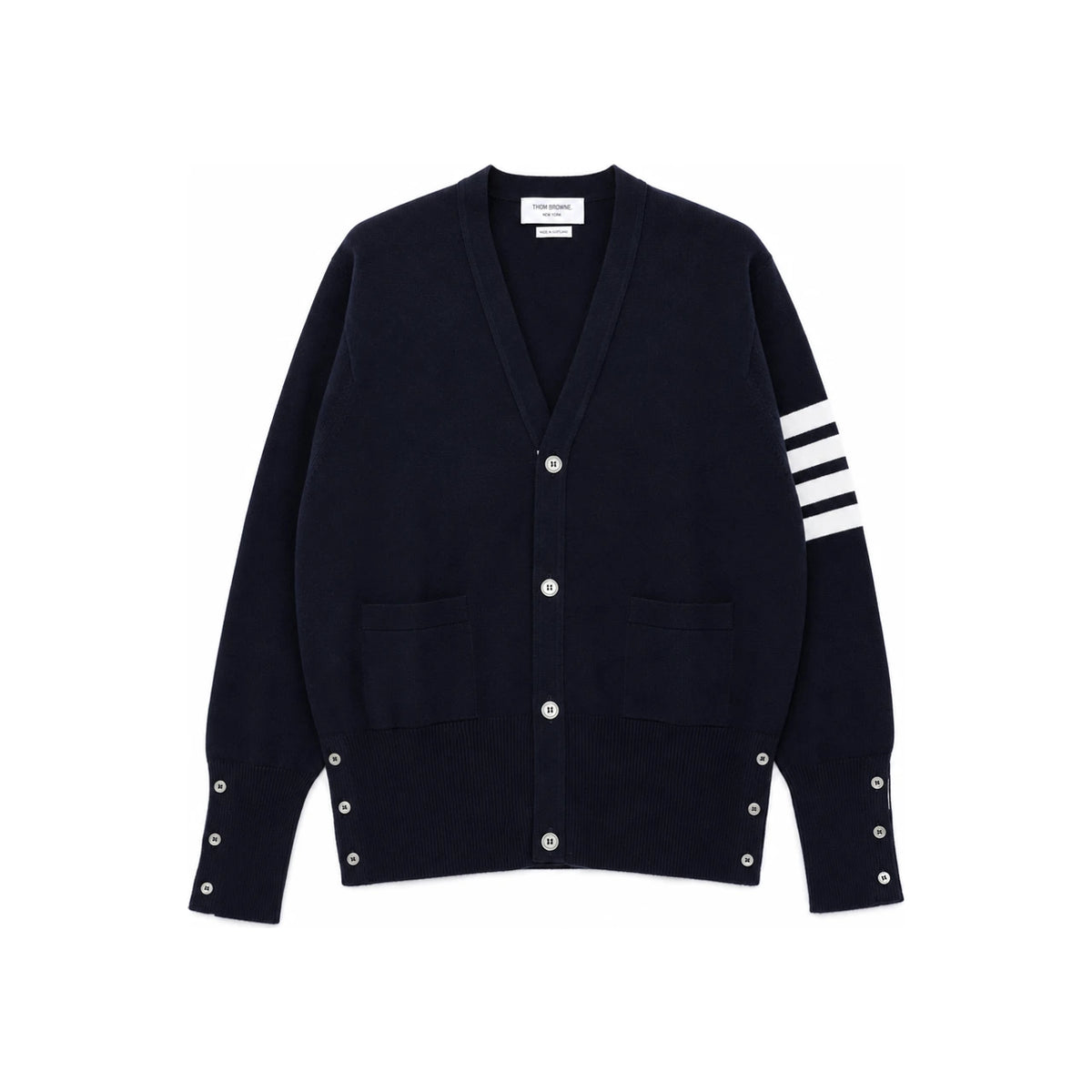 THOM BROWNE Men's Classic Diagonal Stripe Cashmere Cardigan MKC001A 00011 415