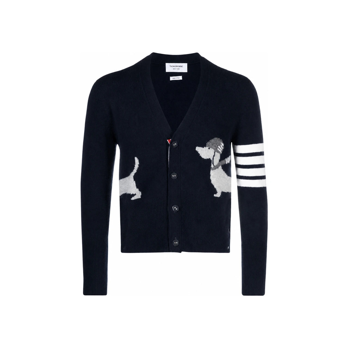 THOM BROWNE Hector Intarsia Wool Cardigan MKC524A Y1030 415
