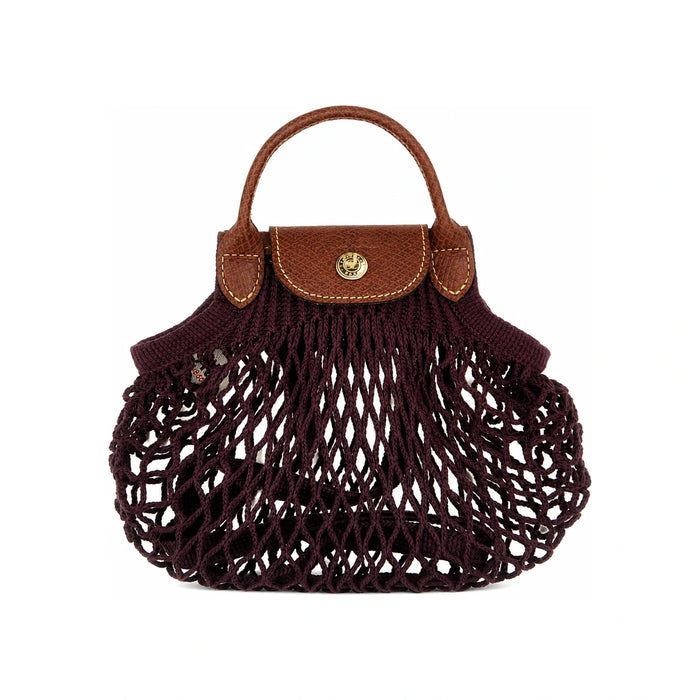 Longchamp Le Pliage Filet XS Top Handle Bag Burgundy 10139 HVH 061