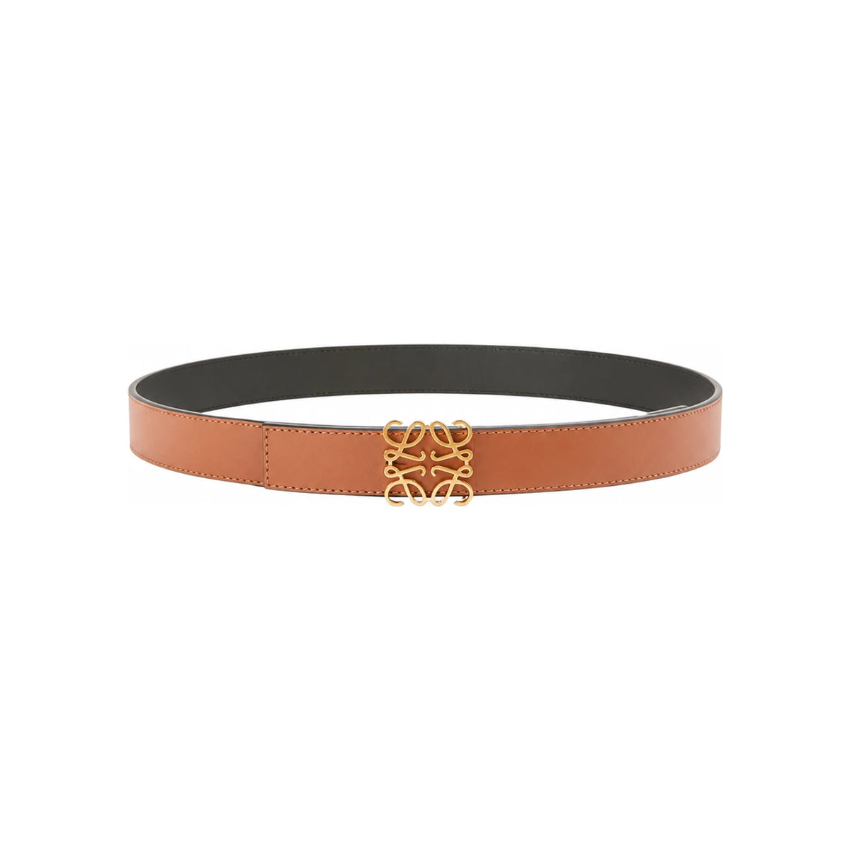 LOEWE Regular Leather Belt Women’s Accessory E821Z26X032544 BLACK GOLD DOM