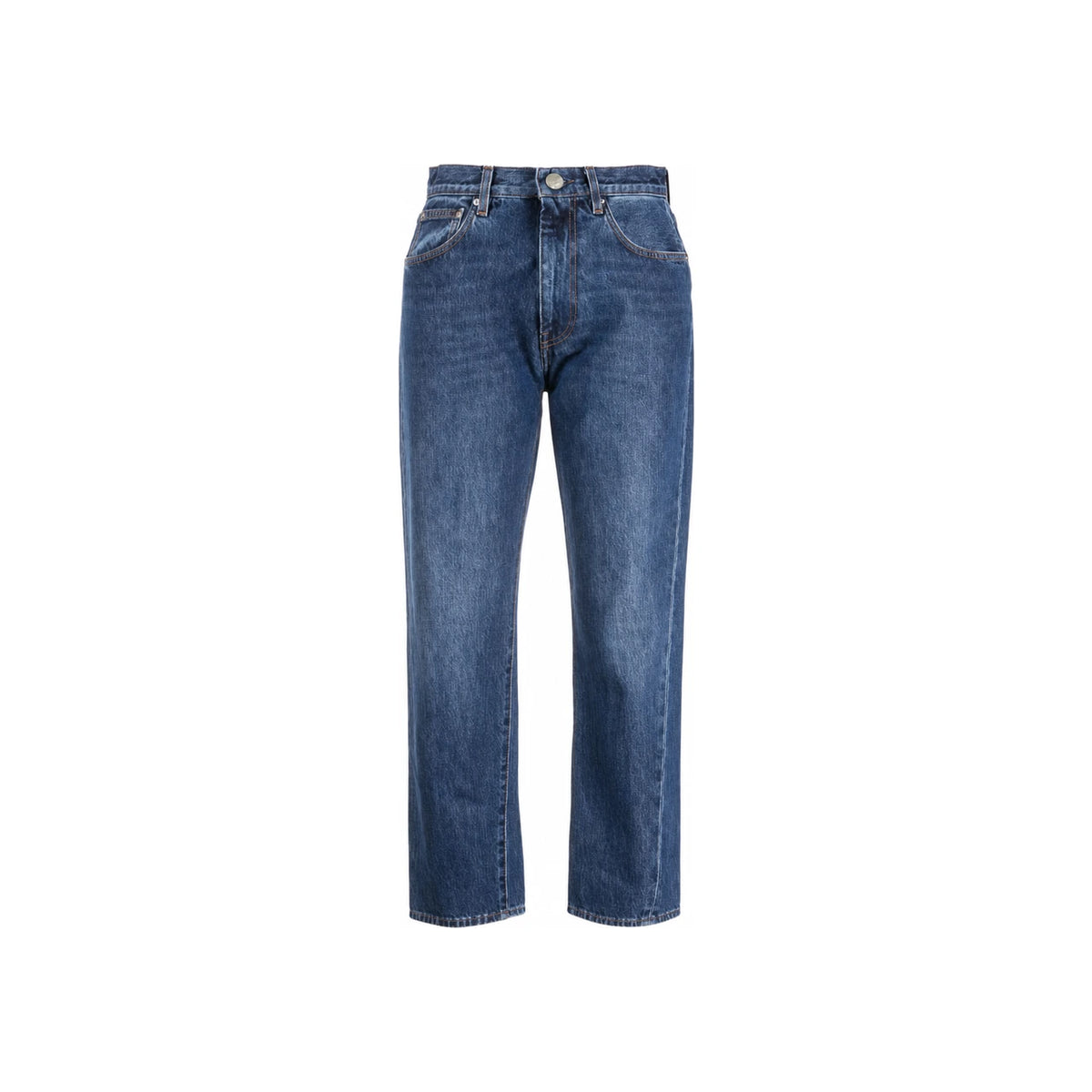 Toteme Twisted Seam Organic Cotton Mid-Rise Jeans Dark Blue Women’s 223232741