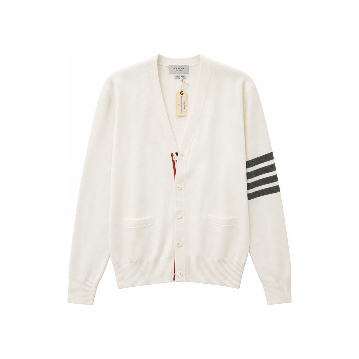 THOM BROWNE Milano Stitch Knit Cardigan for Men MKC171A 00219 100